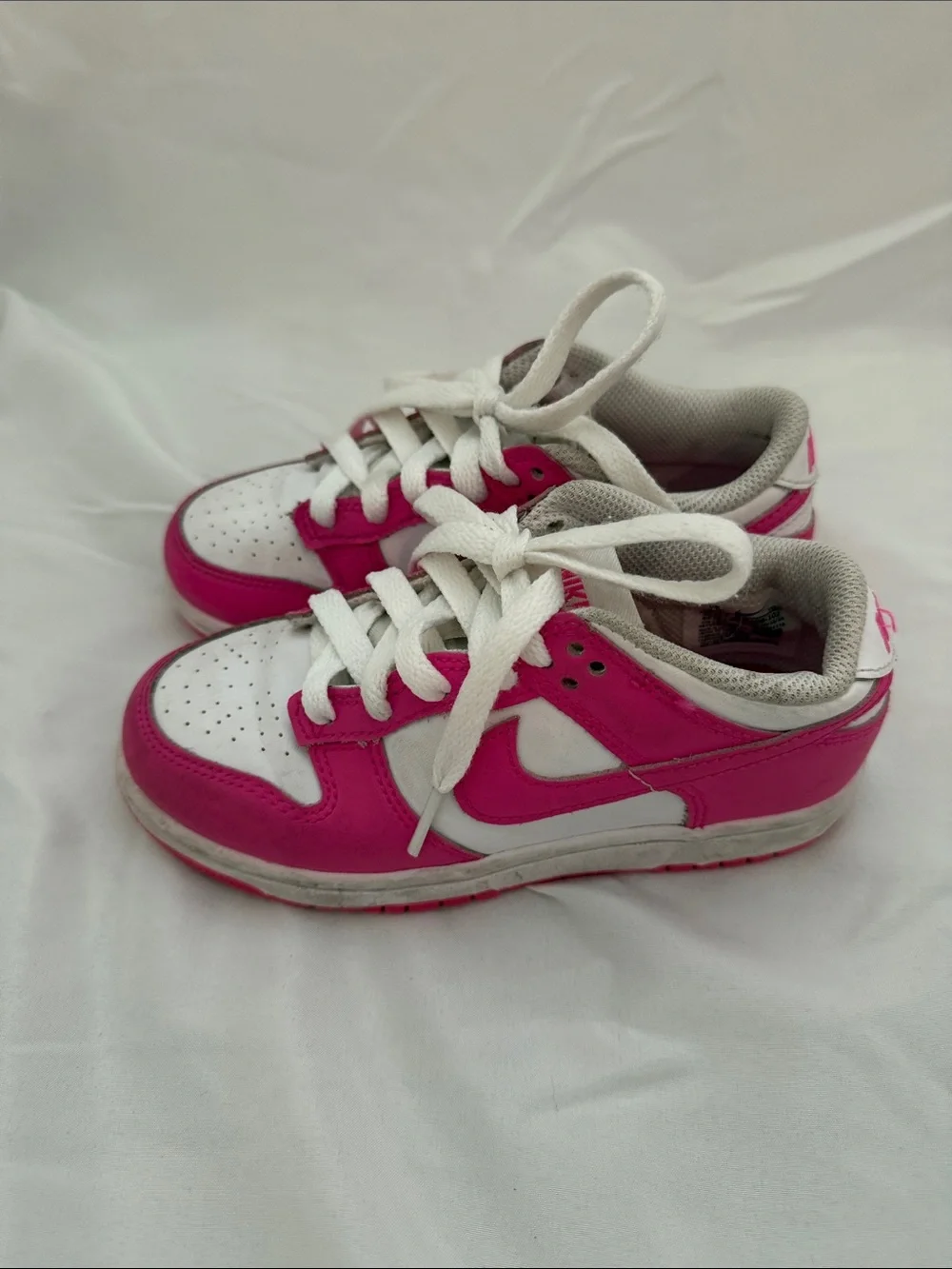 Nike Dunk Kids Pink and White Low-Top Sneakers